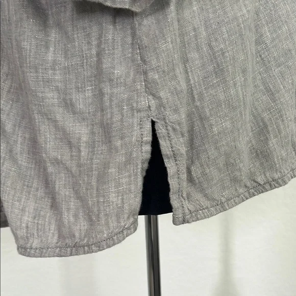 Ruby Rd Gray Linen Top - Picture 6 of 13